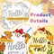 12 Packs Fall Thanksgiving Pre Drawn Canvas to Paint (Fall) 7"L x 0.7"W
